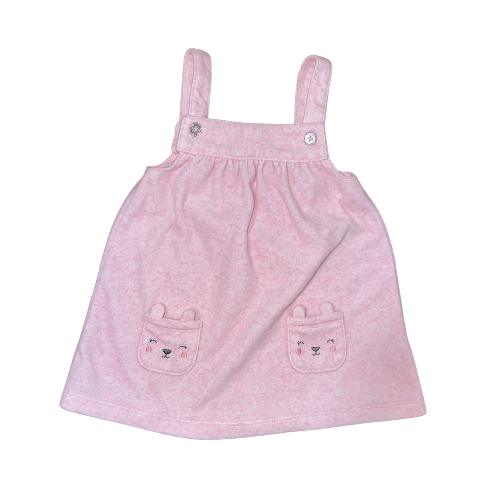 Carter's Light Pink Dress with Cute Bear Pockets